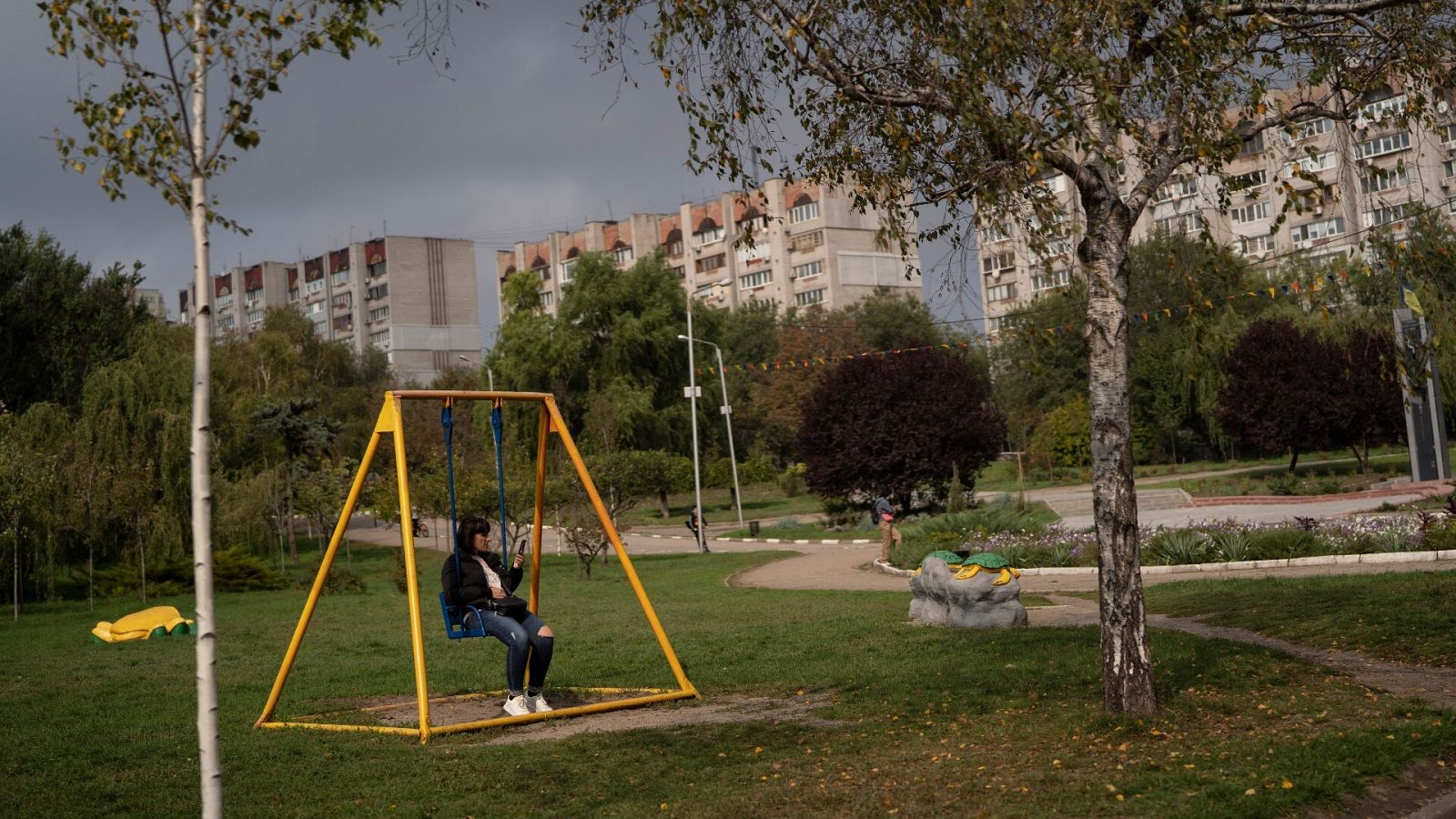 Un parque en la ciudad de Zaporiyia