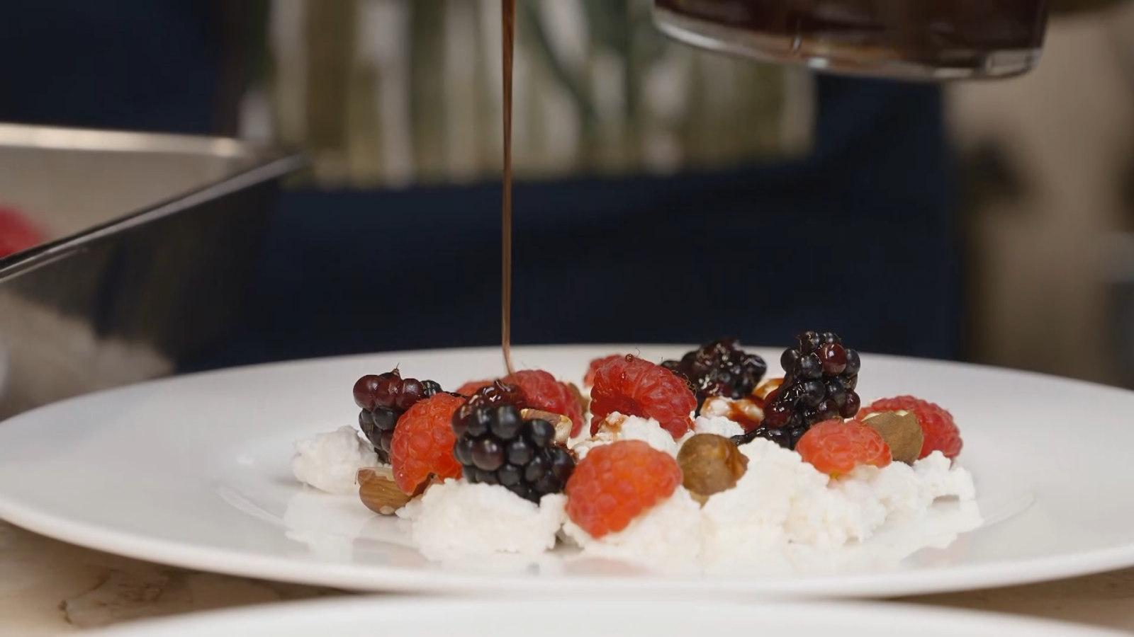 Receta de requesón con frambuesa de Javier Peña en París