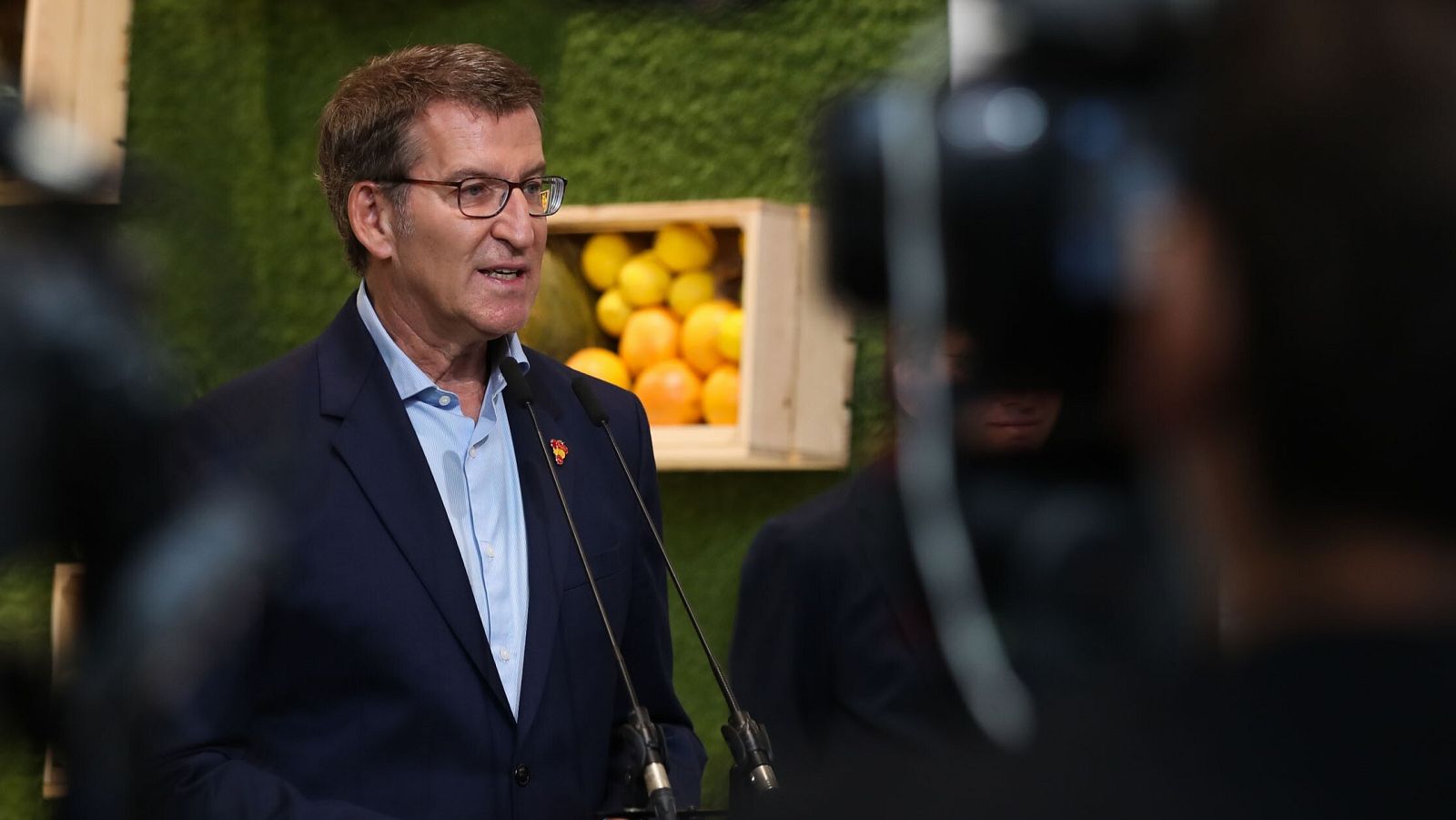 El presidente del PP, Alberto Núñez Feijoó