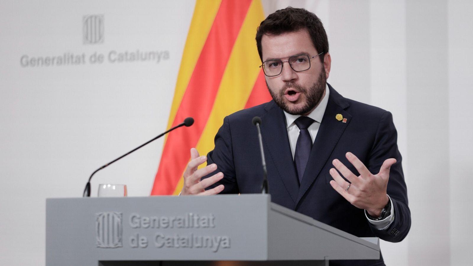 El presidente de la Generalitat, Pere Aragonès