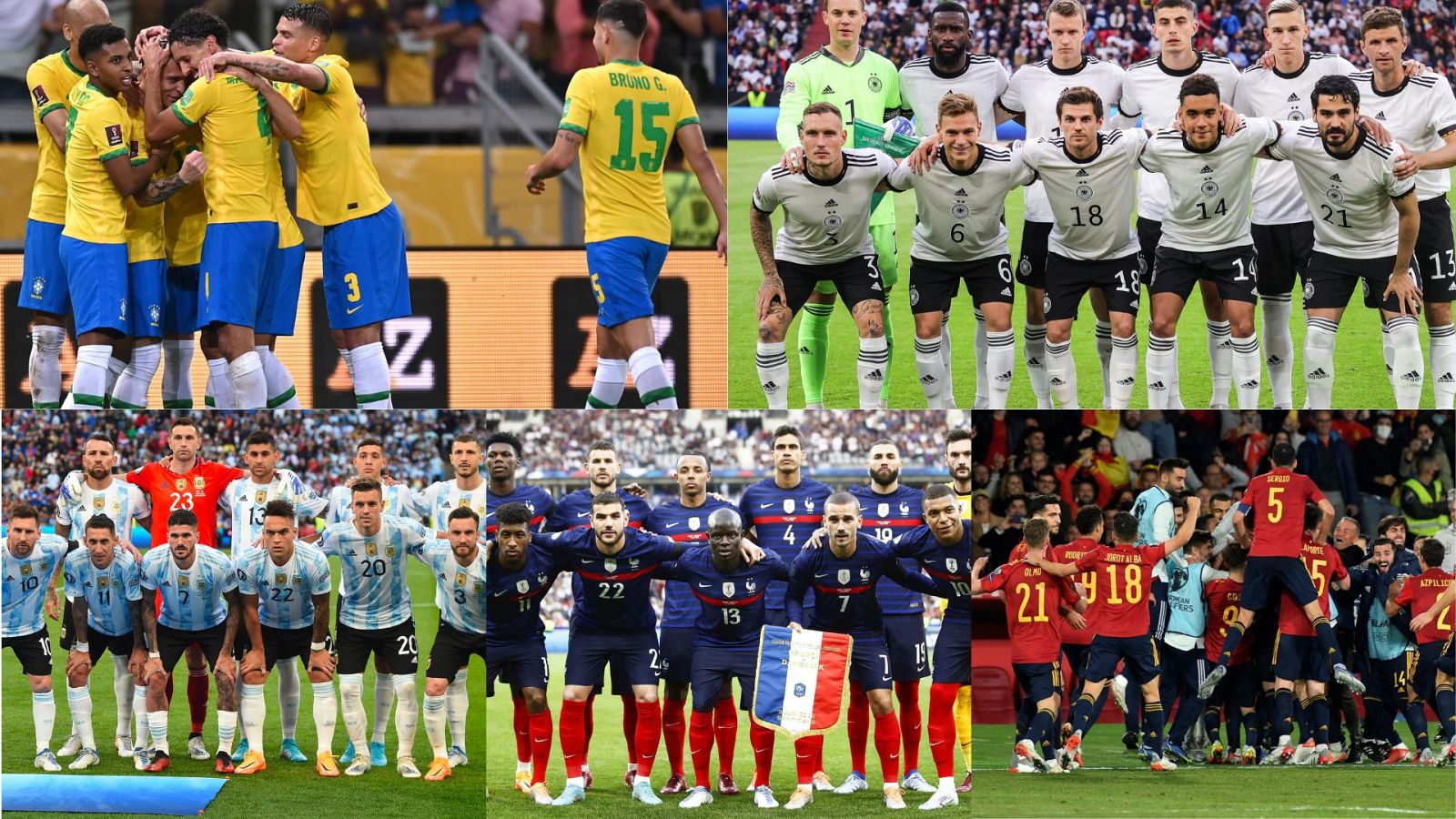 Copa del Mundo FIFA Qatar 2022  - Selecciones favoritas