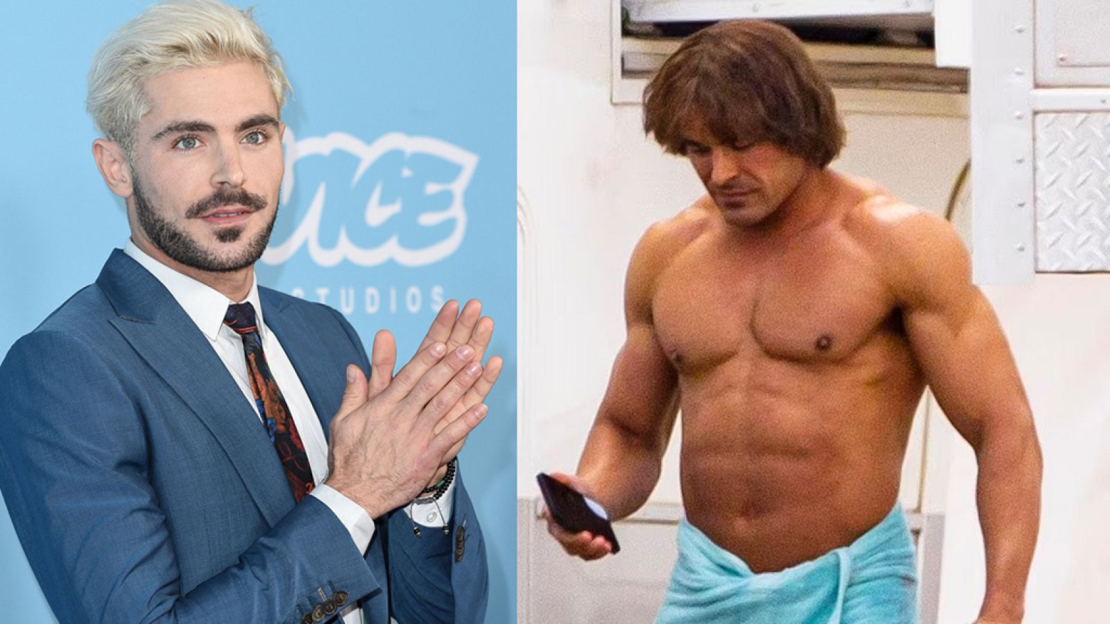 El espectacular cambio físico de Zac Efron para su próxima película