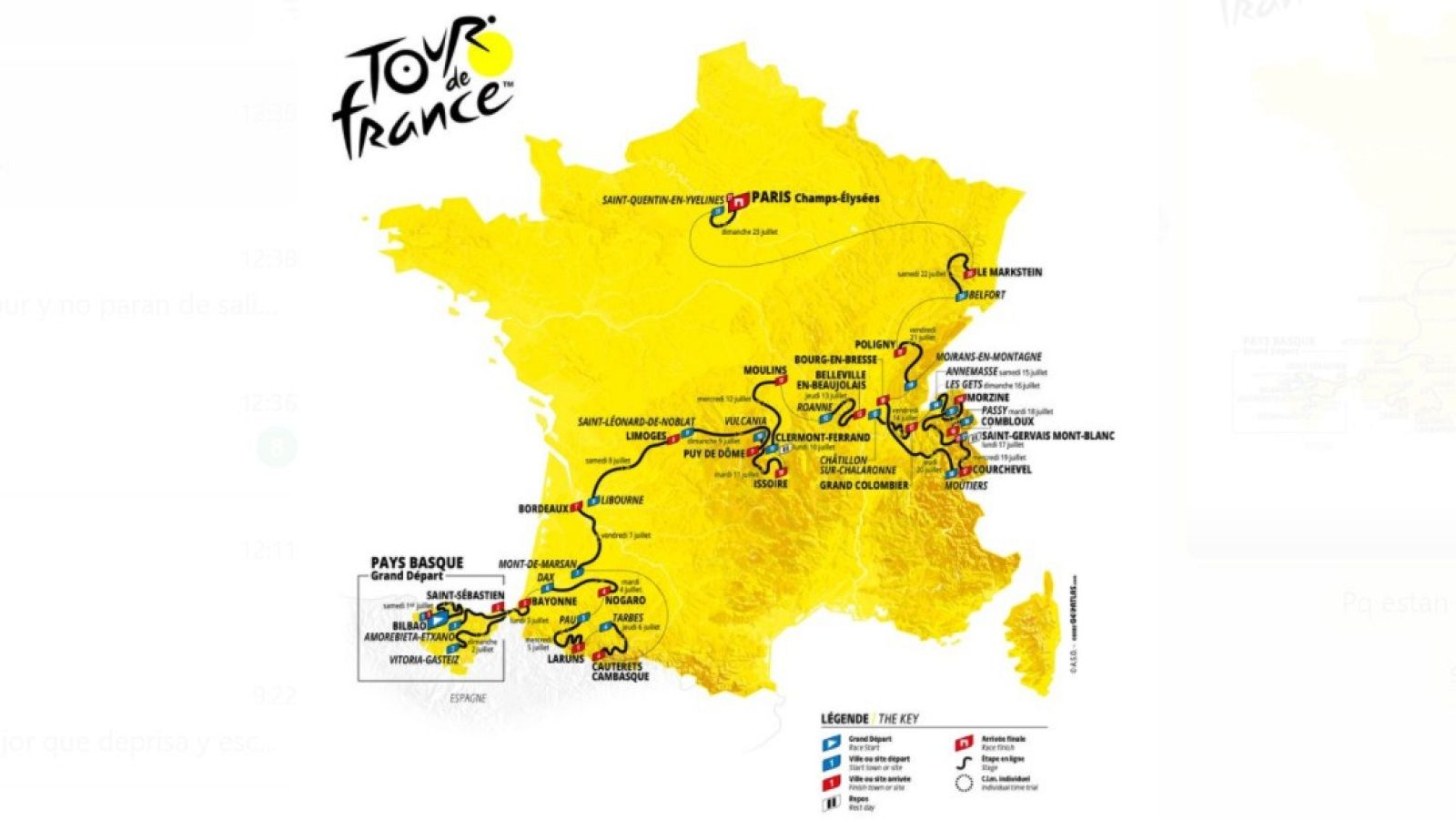 Este es el recorrido del Tour de Francia 2023