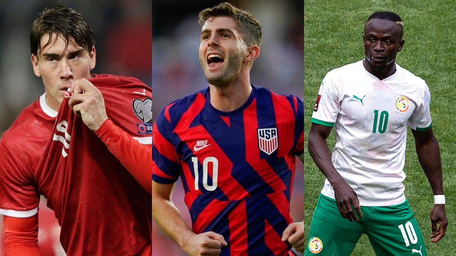 Vlahovic, Pulisic y Mané forman parte de tres posibles selecciones revelación