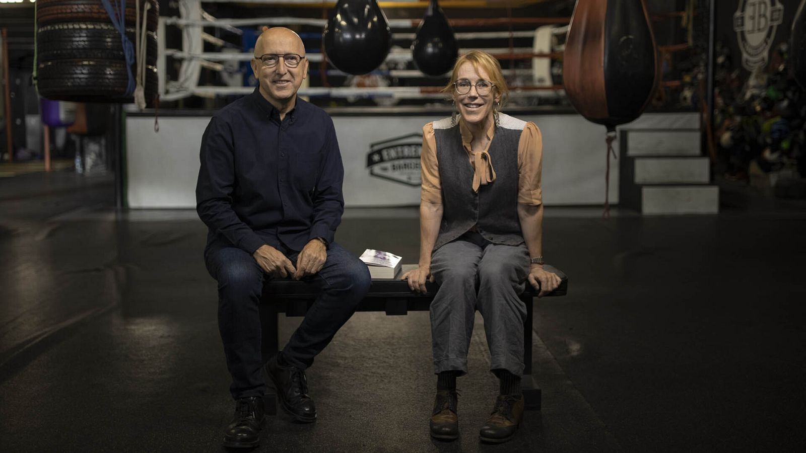 Óscar López con Asa Larsson