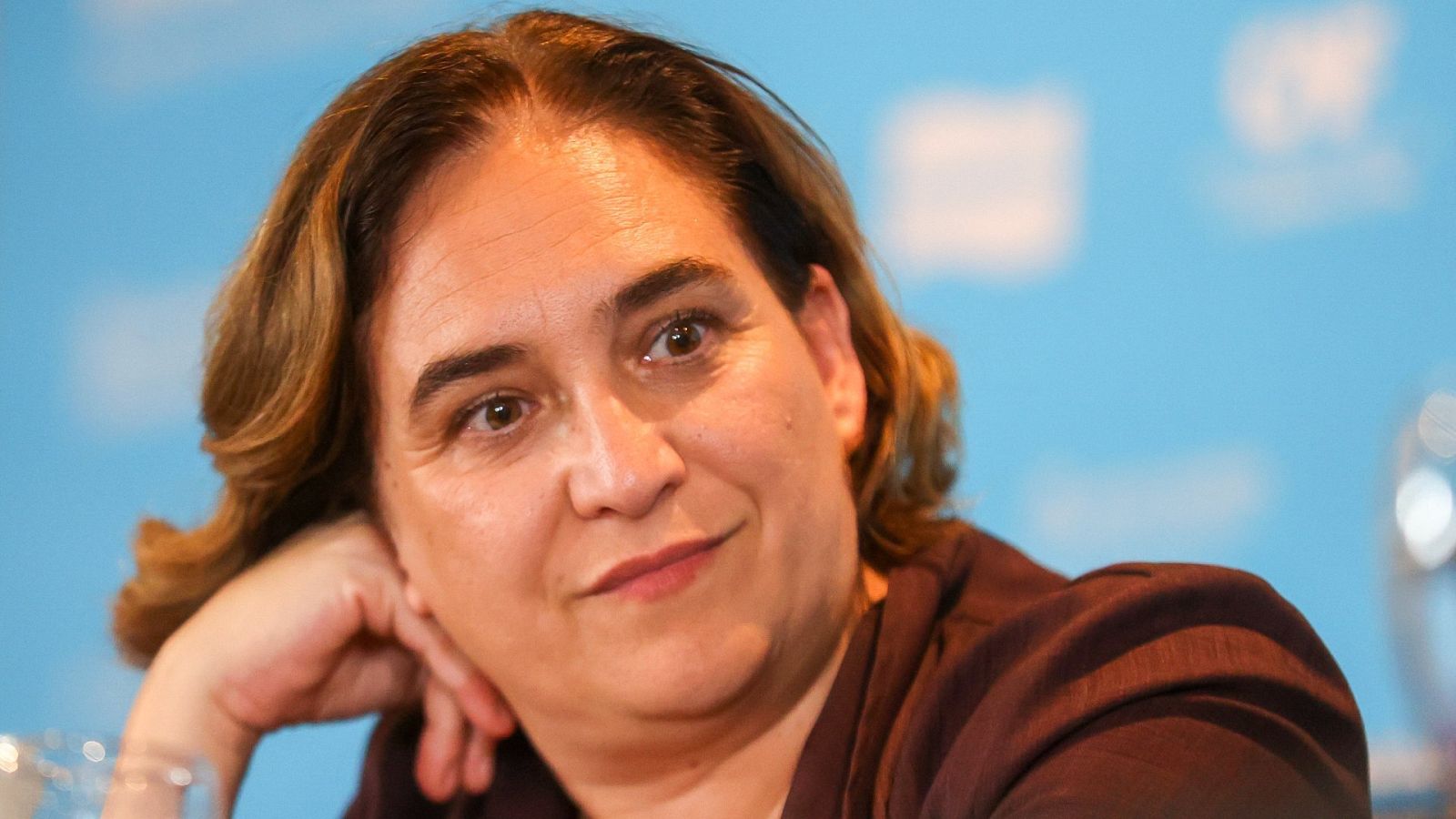 La alcaldesa de Barcelona, Alda Colau, participa en una rueda de prensa en Buenos Aires (Argentina)