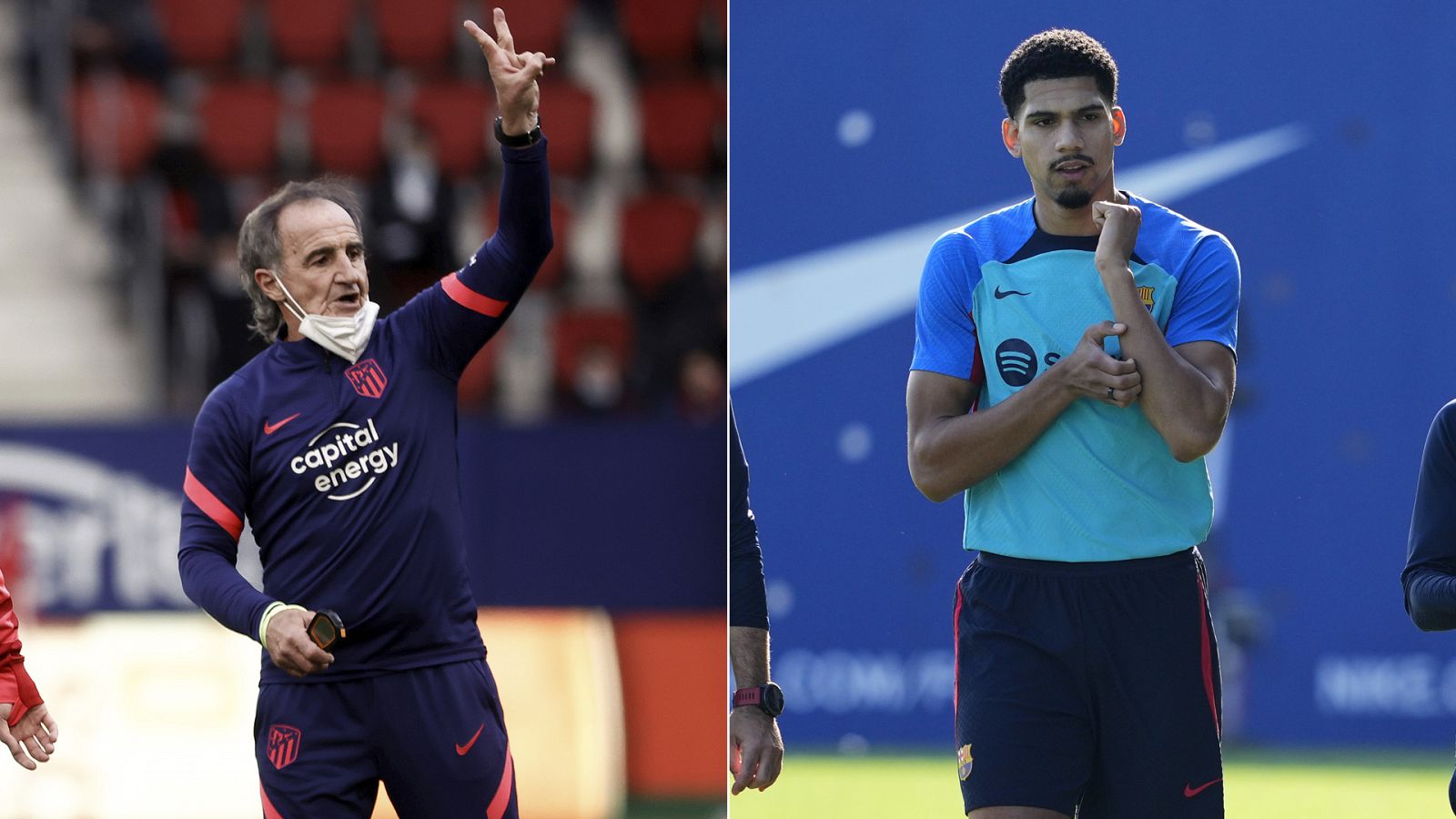 Imagen de archivo del Profe Ortega y de Ronald Araujo.