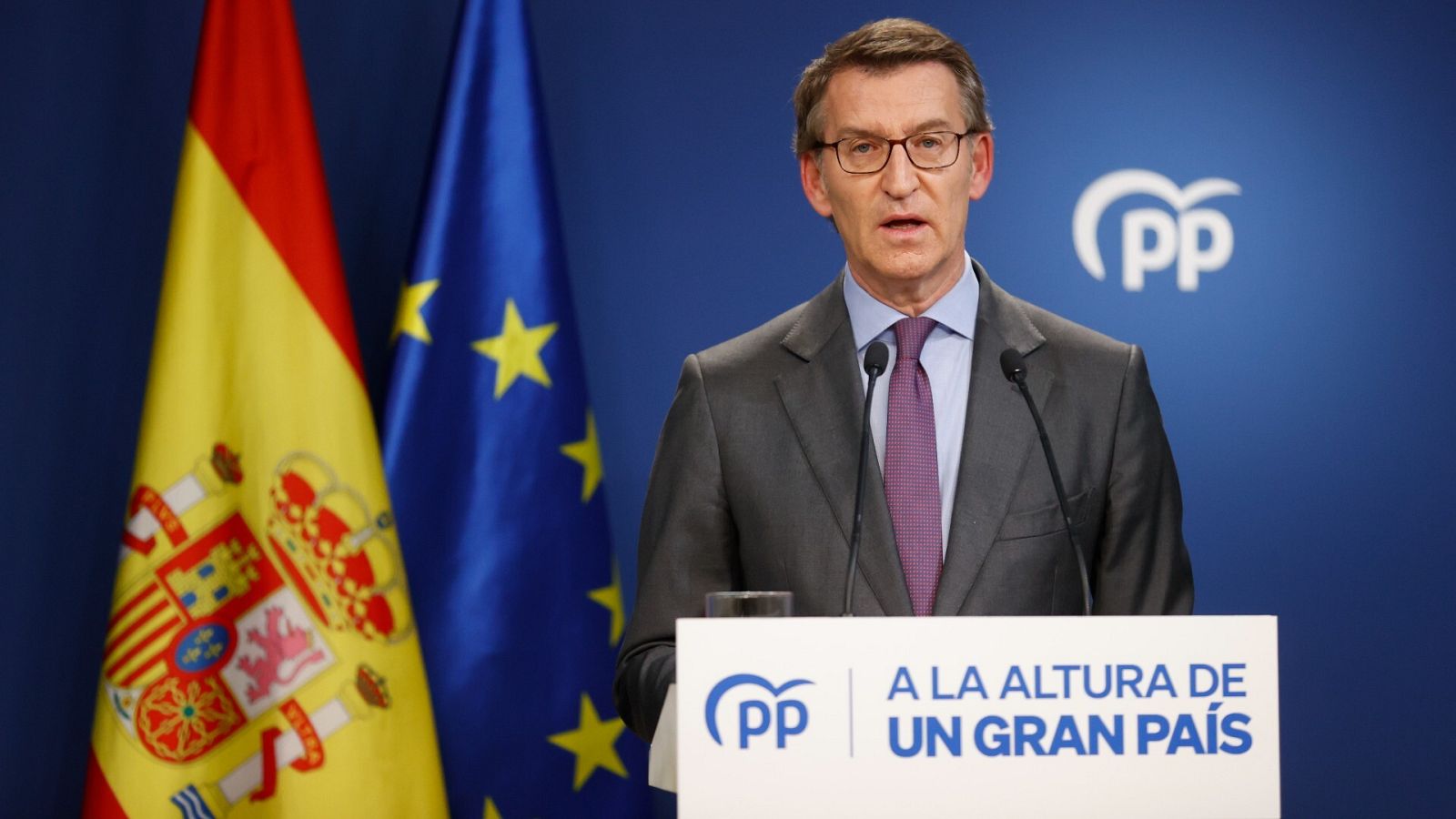 El líder del PP, Alberto Núñez Feijóo