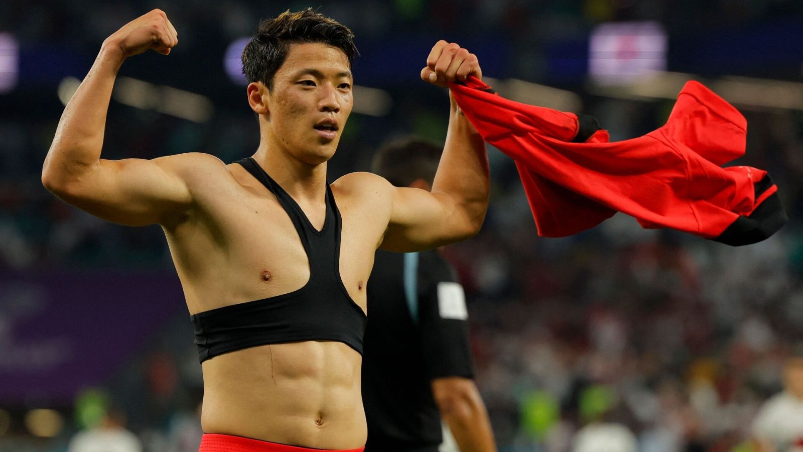 Hwang celebra el segundo gol de Corea del Sur