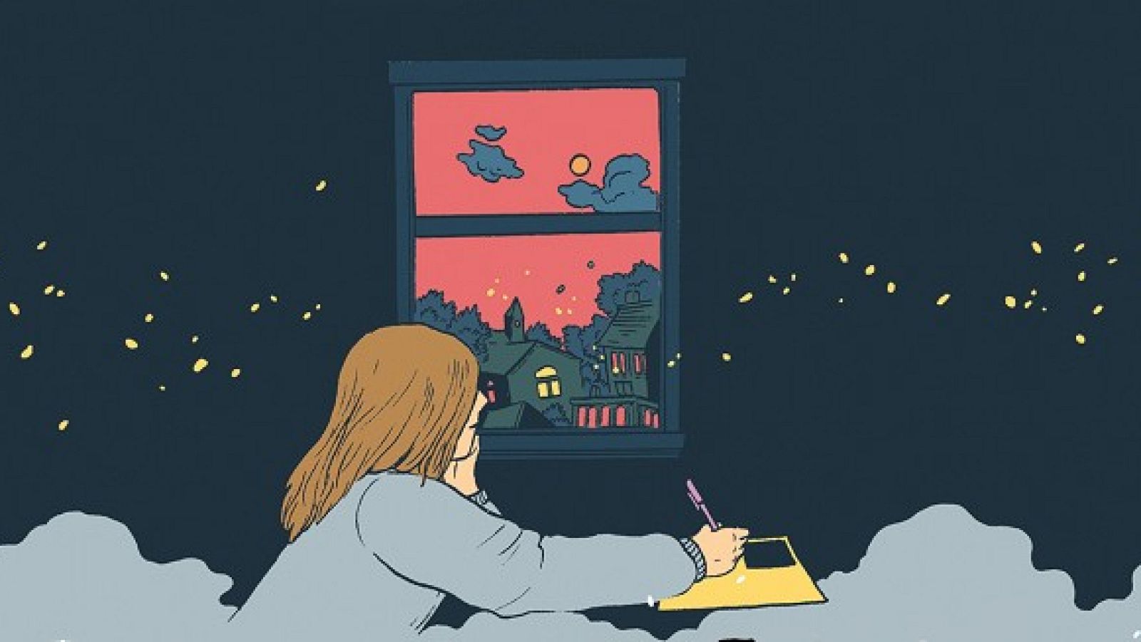 Detalle de la portada de 'Sola en el espacio'