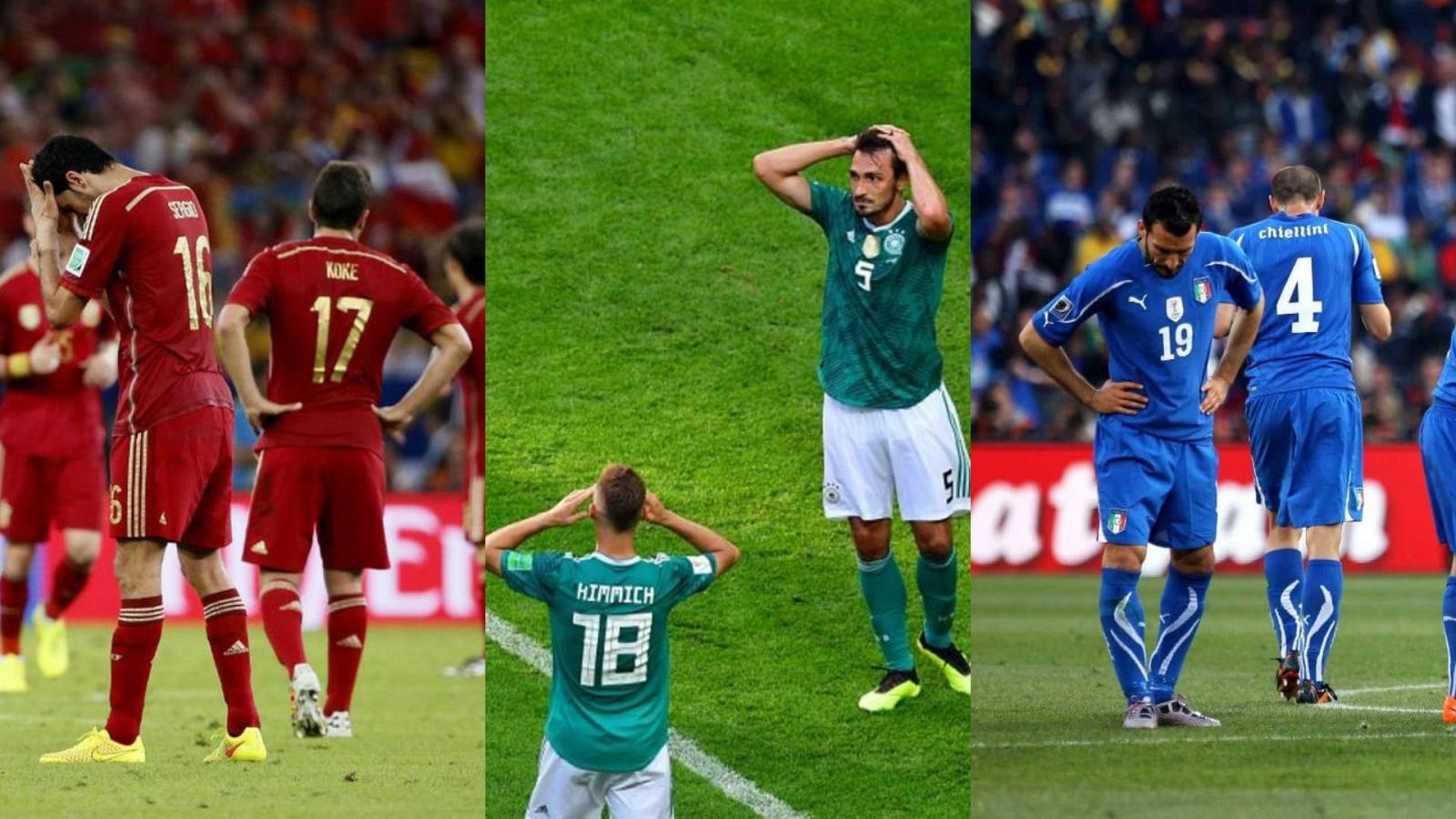 Alemania en 2018, España en 2014 o Brasil en 2006 quedaron eliminadas a las primeras de cambio