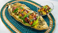 Recetas de Navidad | Tacos vegetales con vinagreta de mango y mostaza