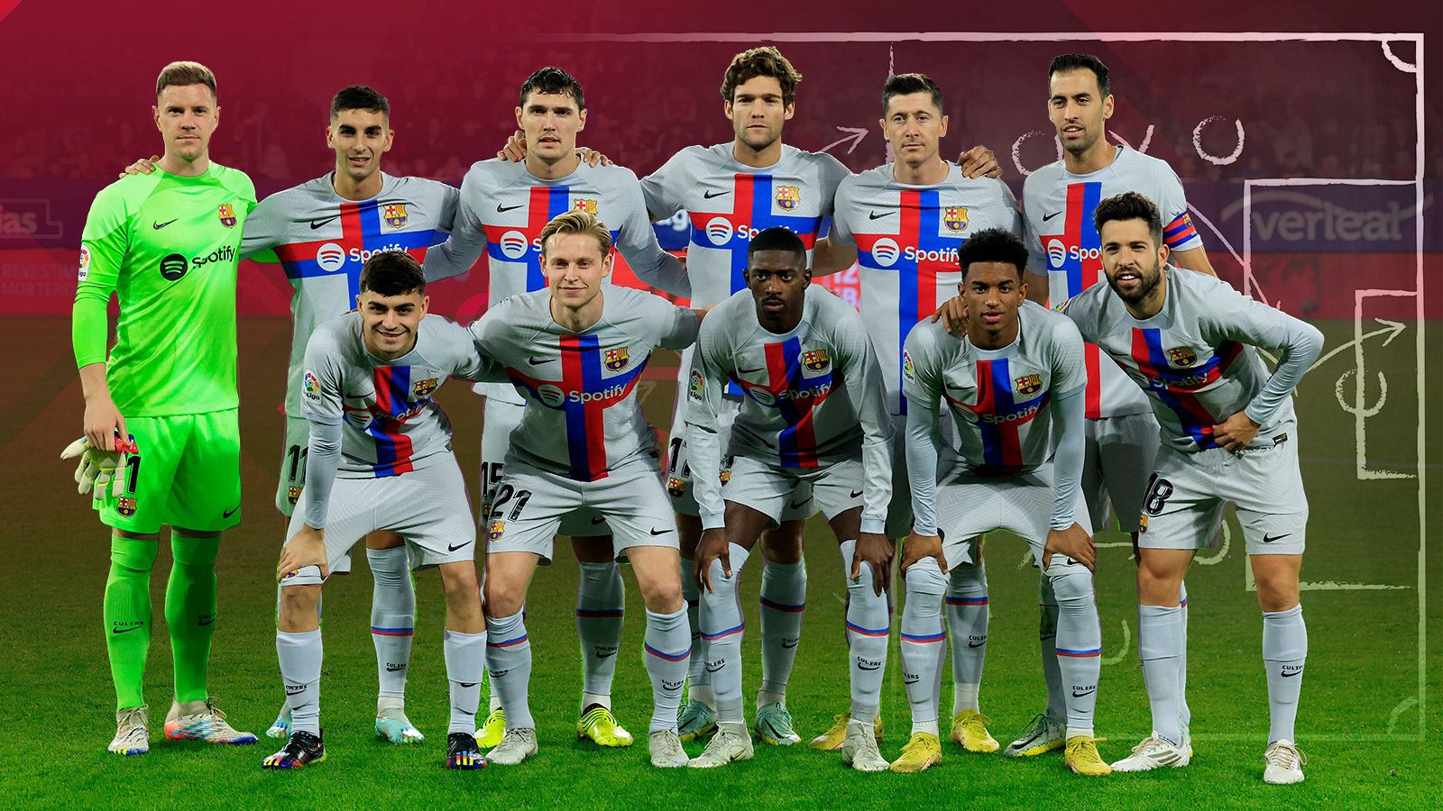 Alineación titular del Barça en el último partido de Liga antes del Mundial