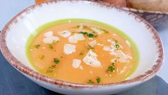 Receta de crema de batata, calabaza y naranja