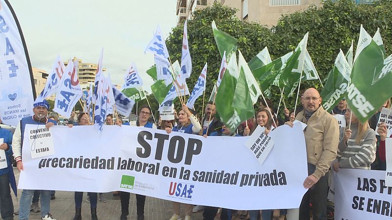 Les infermeres de la sanitat privada protesten per la c�rrega de feina