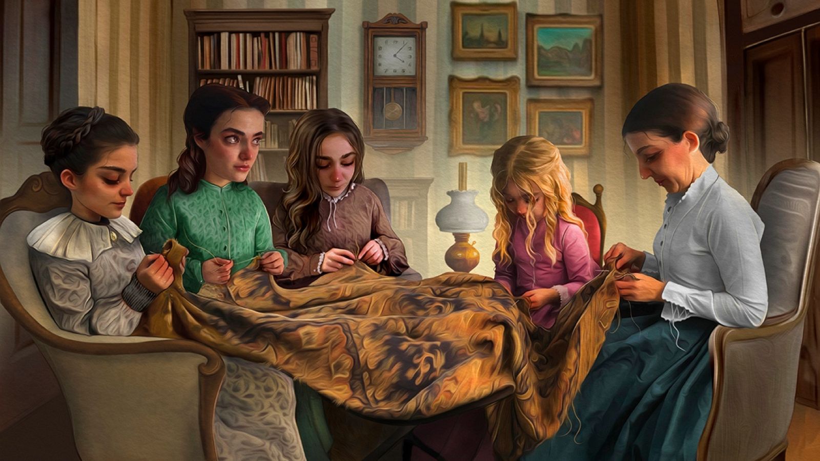 Ilustración de Antonio Lorente para 'Mujercitas'