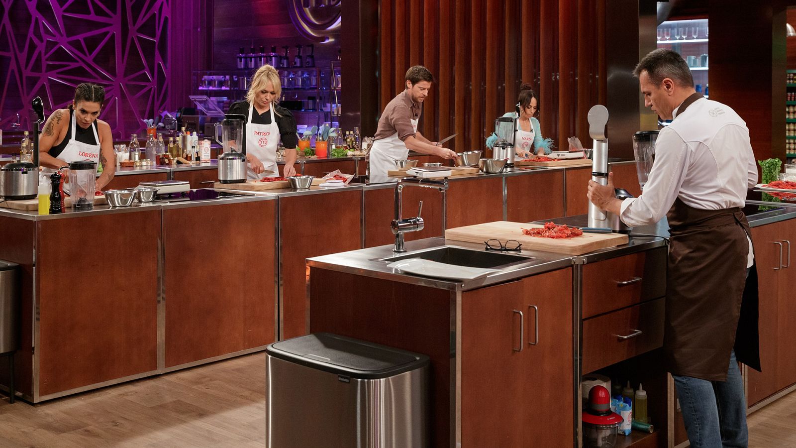 Los cuatro finalistas de 'MasterChef Celebrity 7' en la primera prueba