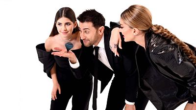 Iveta Mukuchyan, Garik Papoyan y Karina Ignatyan: los presentadores de Eurovisi�n Junior 2022