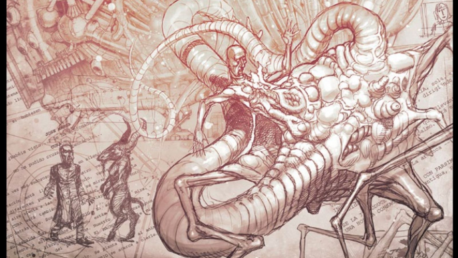 Bocetos de 'El día de la bestia' y '30 monedas'