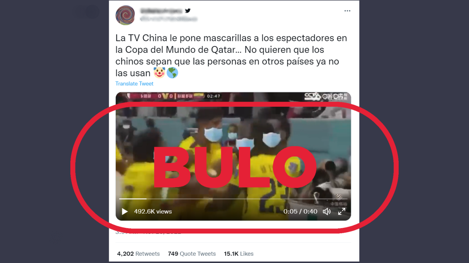 Vídeo manipulado sobre Catar