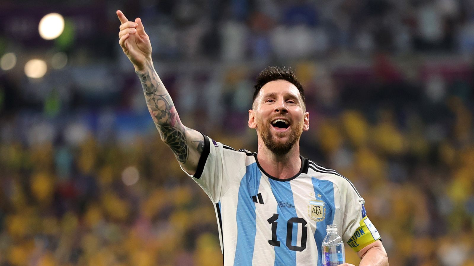 El jugador argetino Messi en el Mundial de Catar