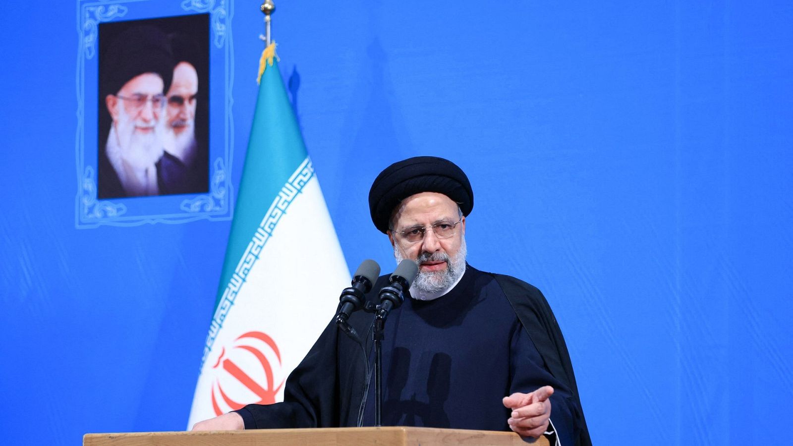 El presidente de Irán, Ebrahim Raisi en un discurso este miércoles 7 de diciembre en la universidad de Teherán