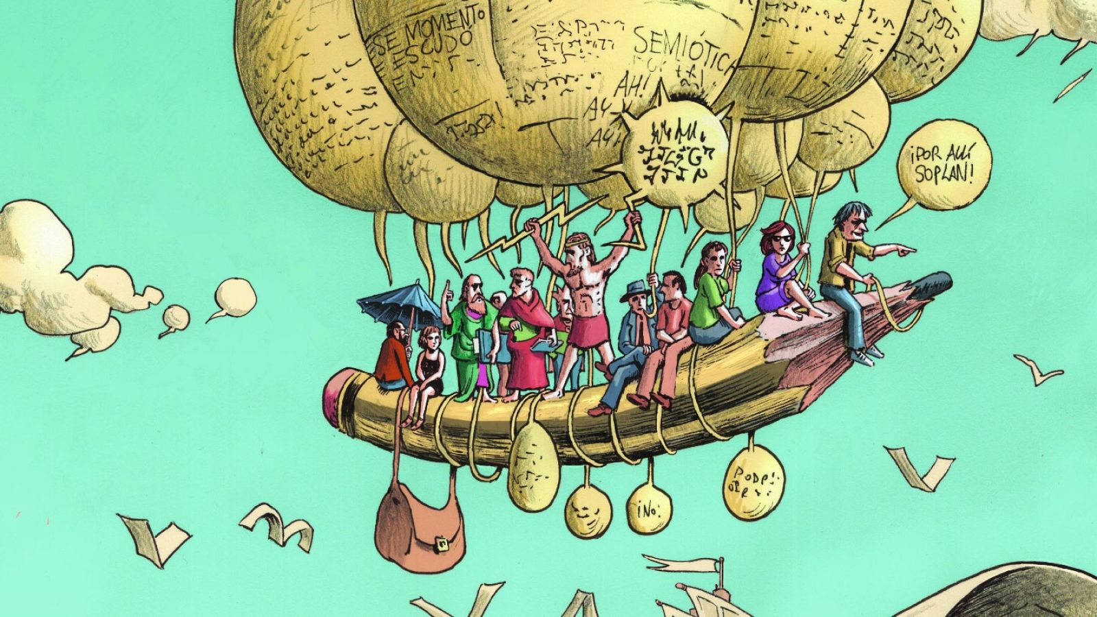 Detalle de la portada de 'Tebeoría'