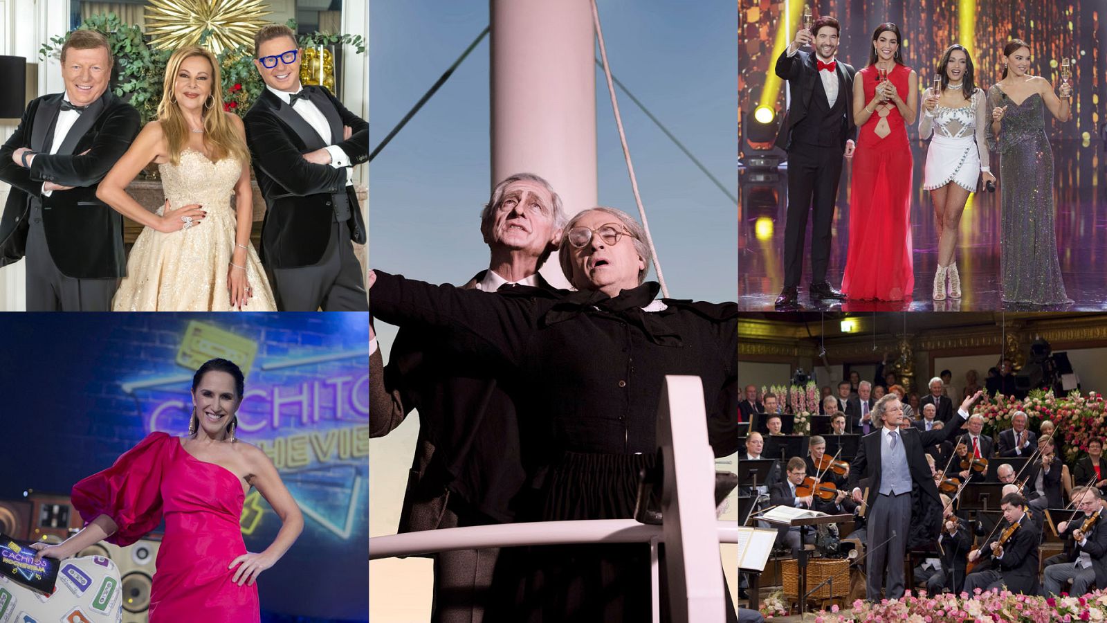 Montaje fotográfico de la programación navideña de RTVE