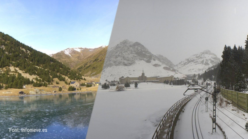 Canvi radical del paisatge al Pirineu amb for�a m�s neu
