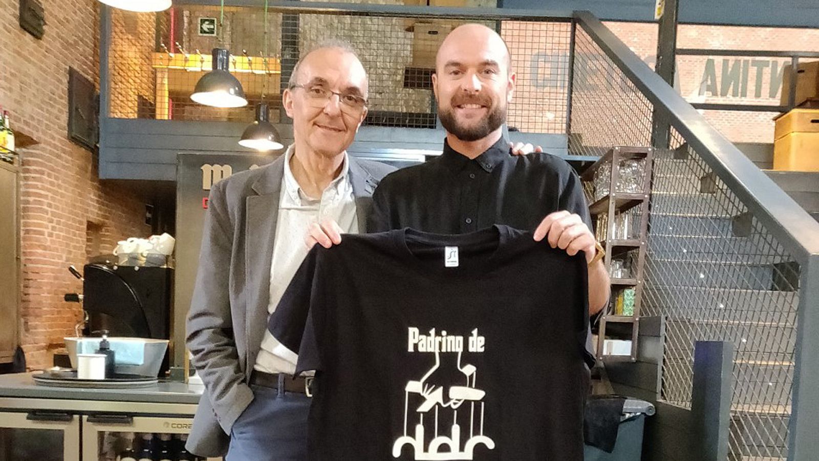 Alberto Vázquez y Gerardo Sánchez, tras la grabación del programa