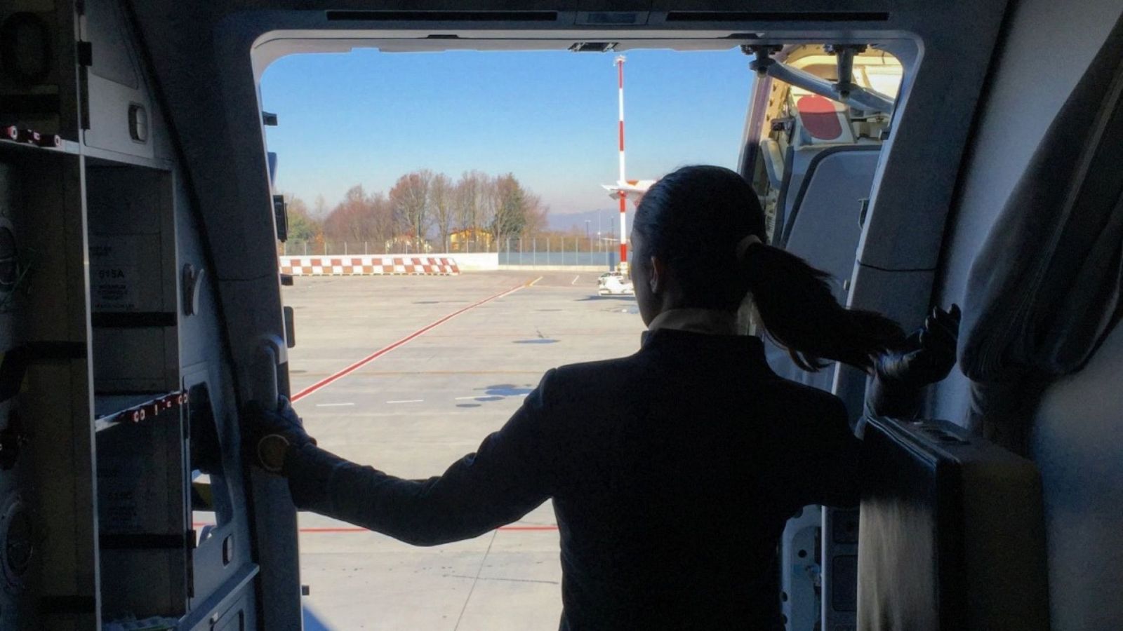 Azafata en una imagen de archivo