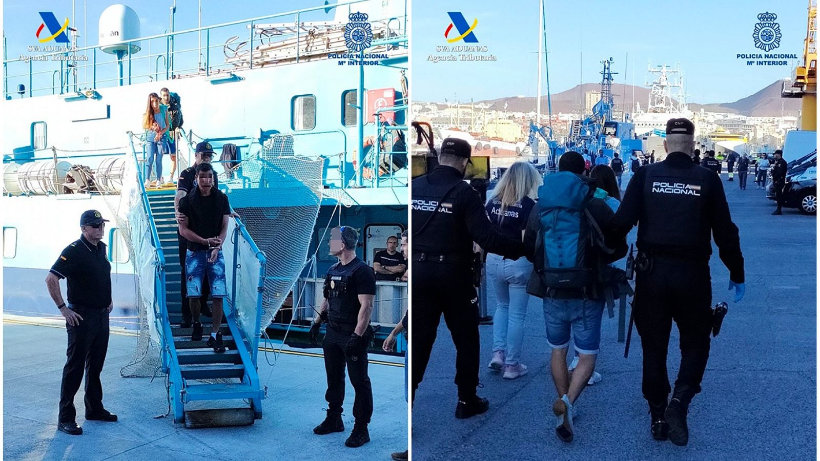 Los cuatro tripulantes del velero interceptado con 2.500 kilos de cocaína han sido detenidos