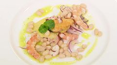 Receta de ensalada de alubias con vinagreta de menta de Sergio Fernández