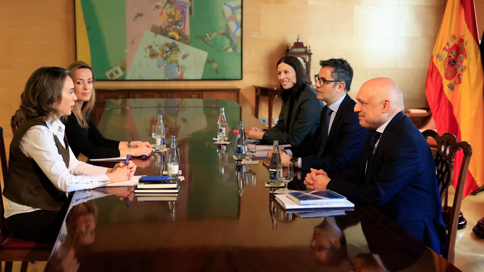 Reunión de Félix Bolaños y Cuca Gamarra para tratar de la reforma constitucional