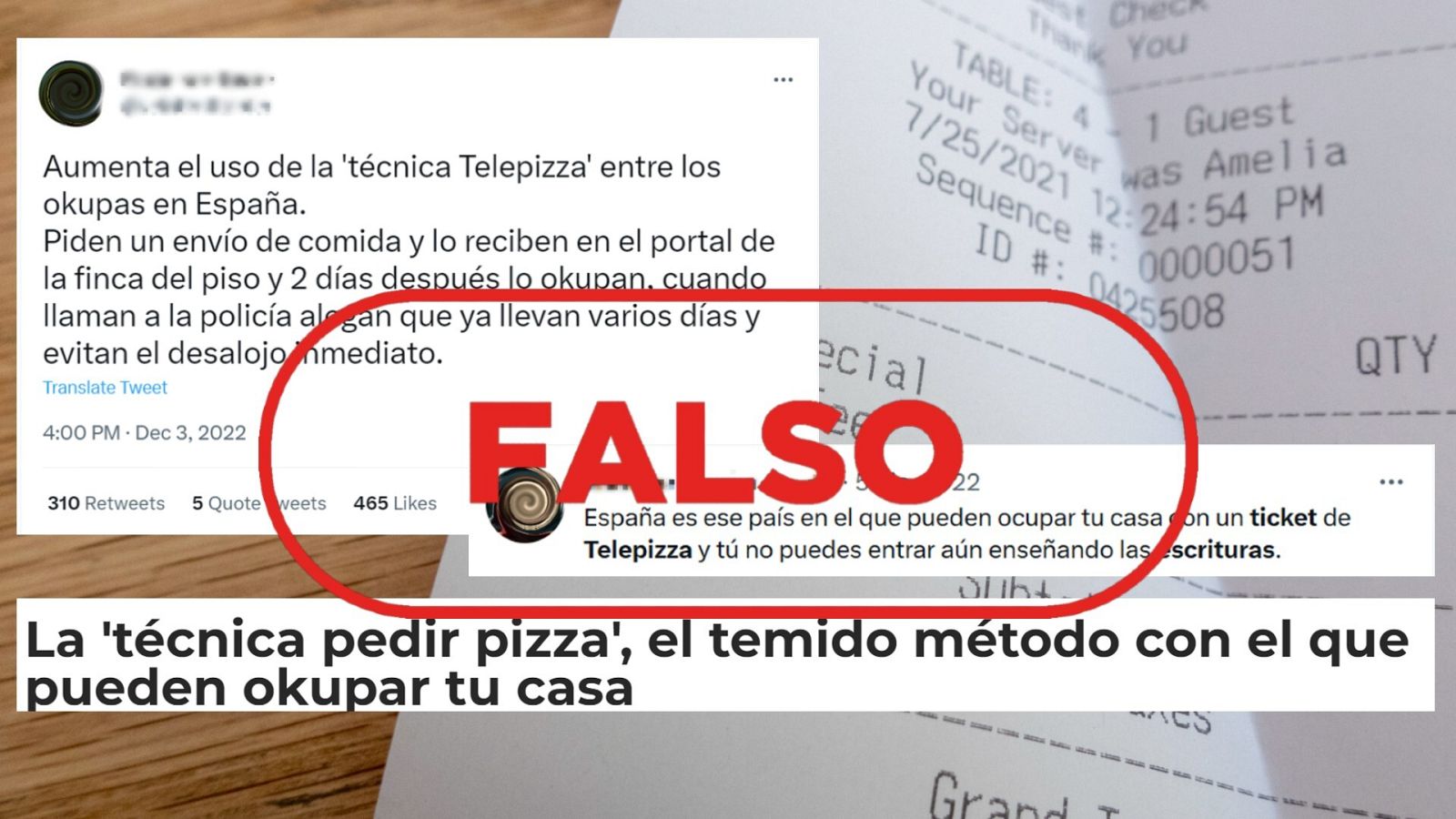 Mensajes y titulares que mencionan un supuesto método para impedir el desalojo de una morada ocupada de manera ilegal