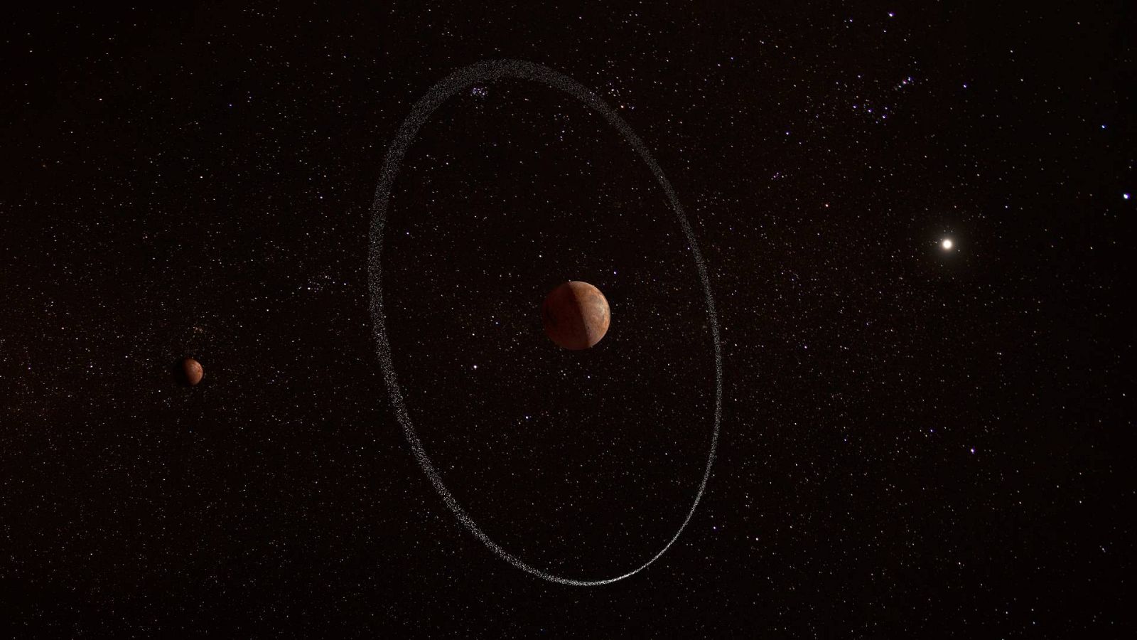 Concepción artística del Quaoar y su anillo