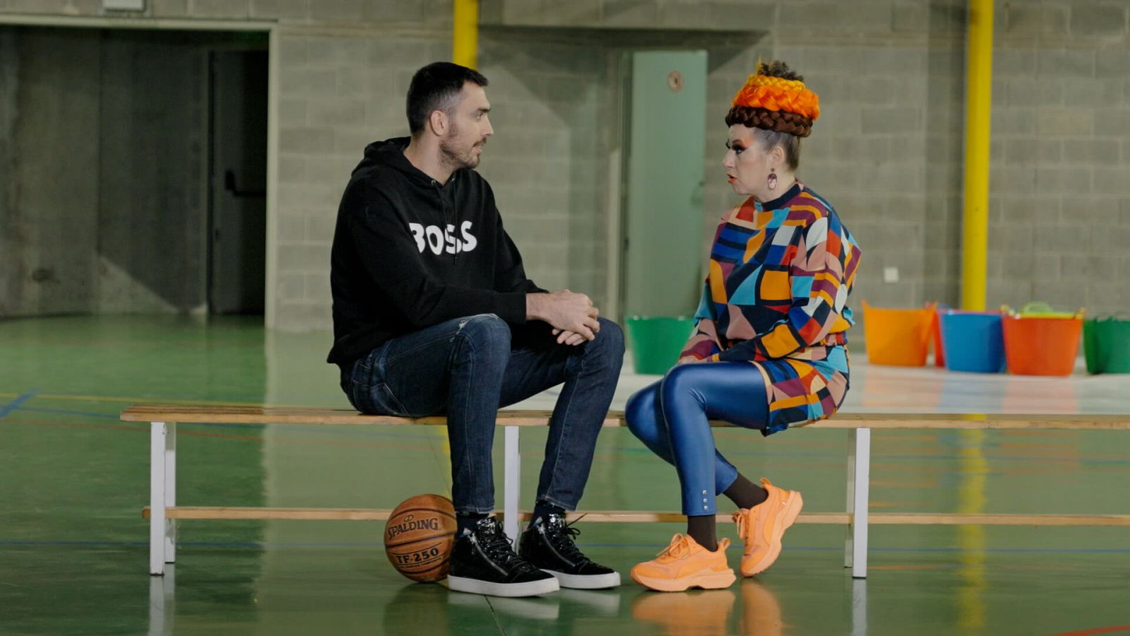 Pierre Orriola i la Terremoto, en un moment de l'entrevista