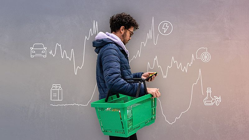 El IPC en la cesta de la compra: azúcar y aceite de girasol, lo que más subió en 2022, y la luz, lo que más bajó