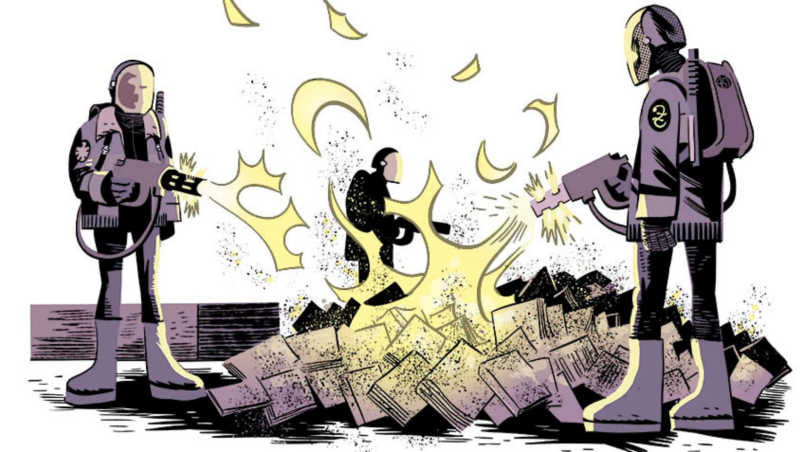 Viñeta de 'Farenheit 451'