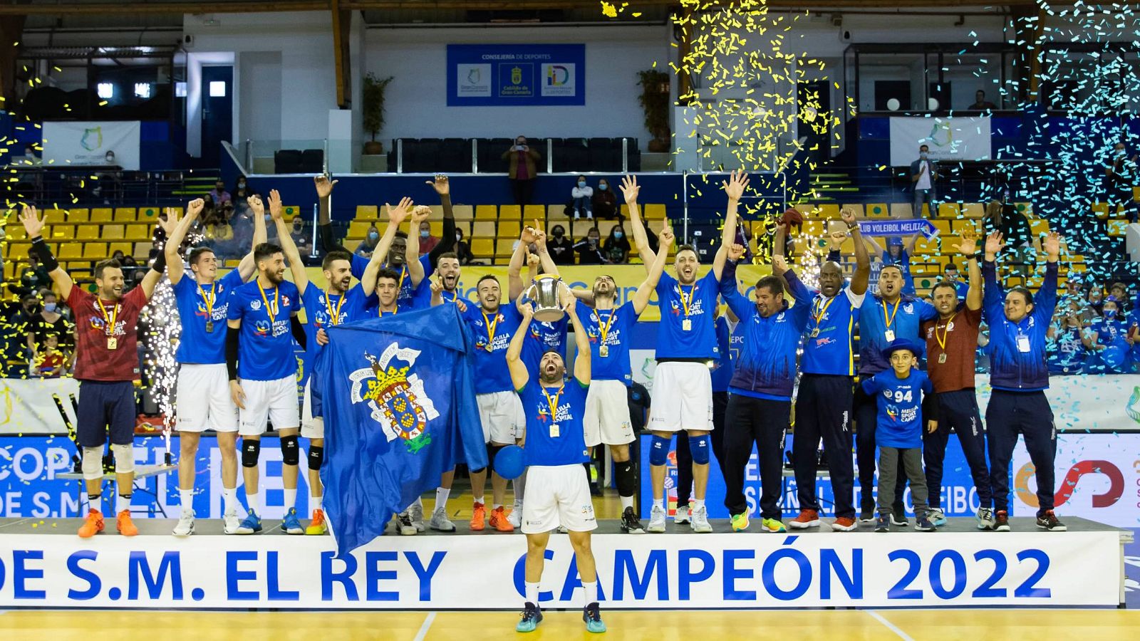 Melilla Sport Capital levantando la Copa del Rey de 2022