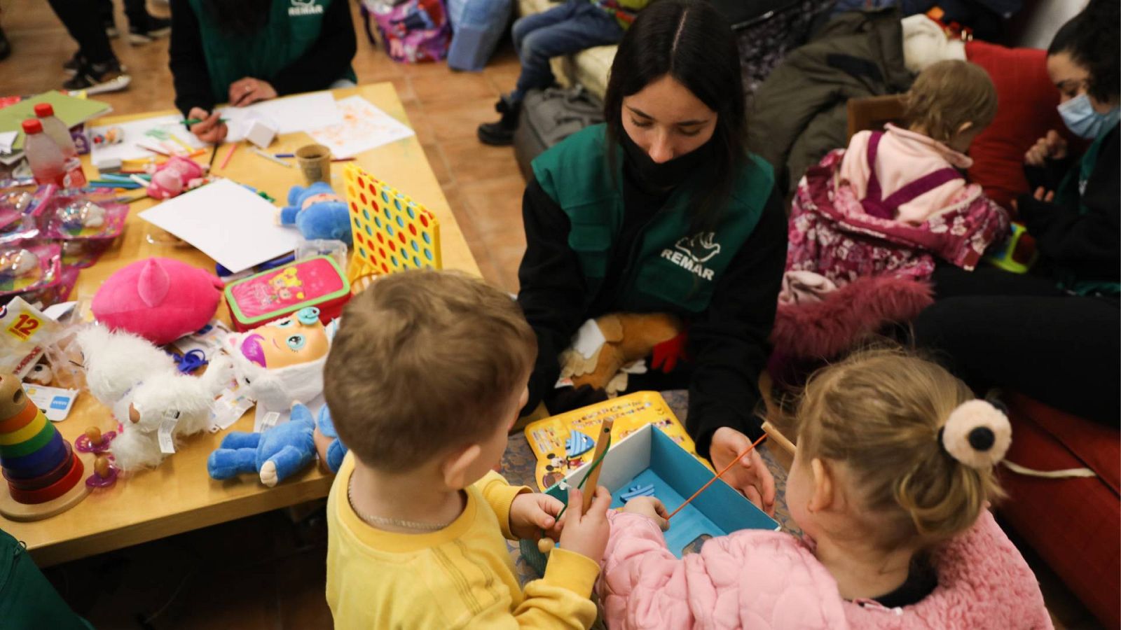 Niños ucranianos refugiados en Madrid