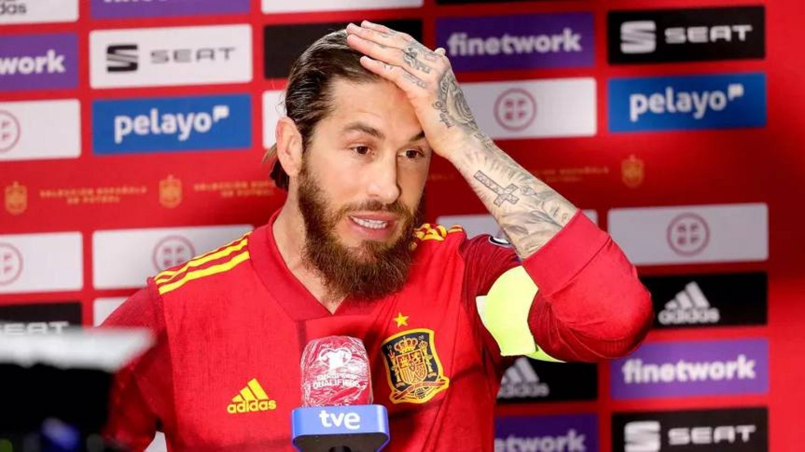 Sergio Ramos tras disputar su último partido con España