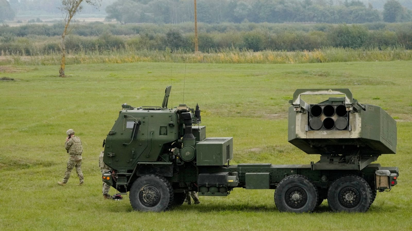 Un sistema de cohetes de artillería de alta movilidad M142 (HIMARS). Imagen de archivo.