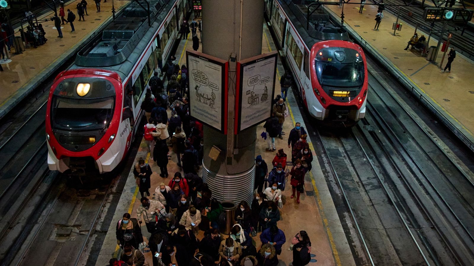 Un andén de la estación de Atocha, en Madrid