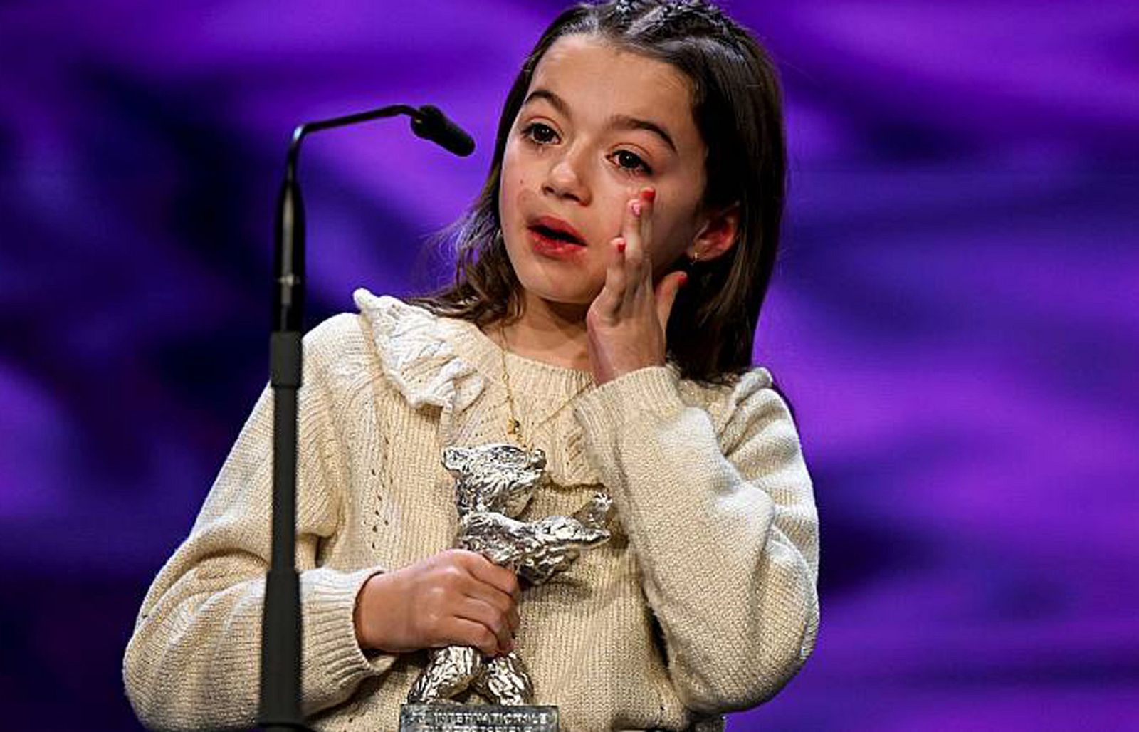 La actriz Sofia Otero con el galardón