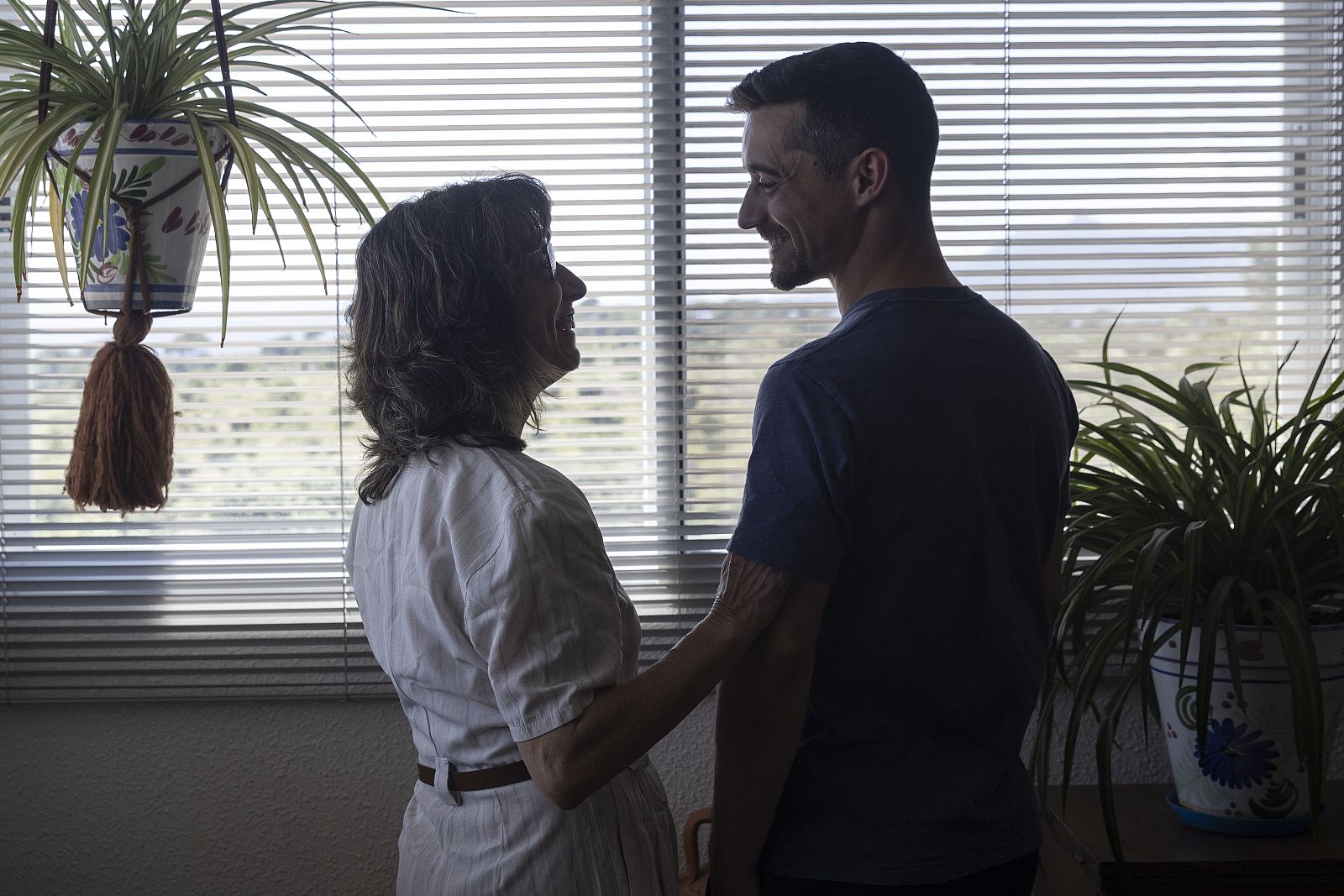 Javier Fernández junto a su madre Enriqueta