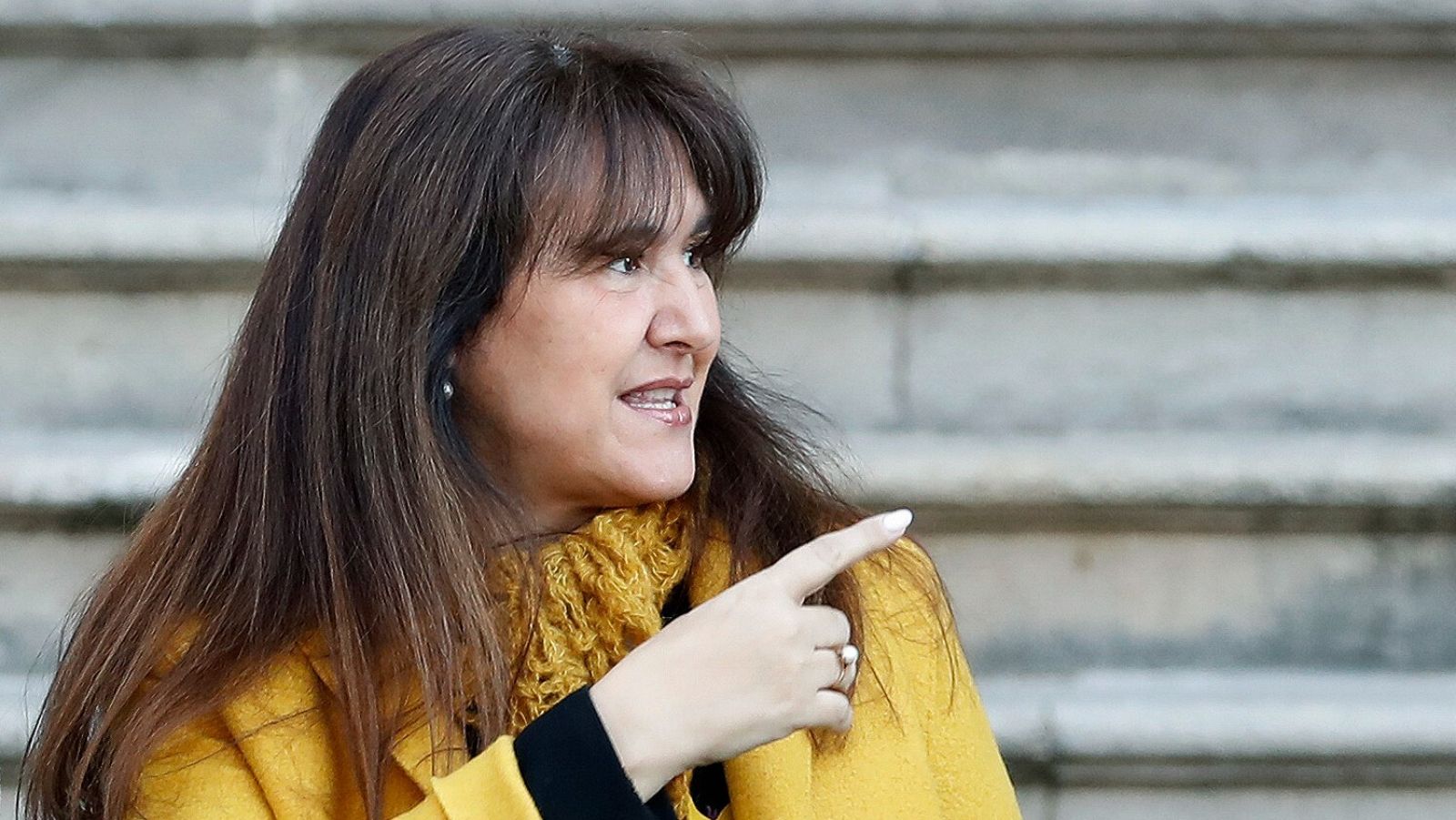 Laura Borràs, a su llegada al Tribunal Superior de Justicia de Cataluña (TSJC) este miércoles