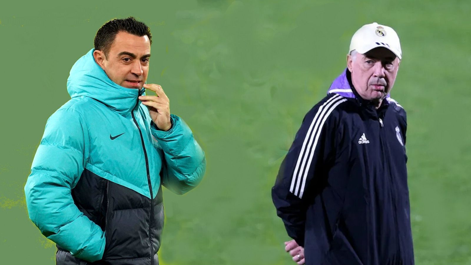 Xavi y Ancelotti, duelo de banquillos en el Clásico