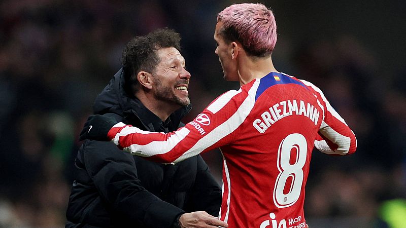 Los jugadores del Atltico regalan a Simeone una goleada al Sevilla por su rcord