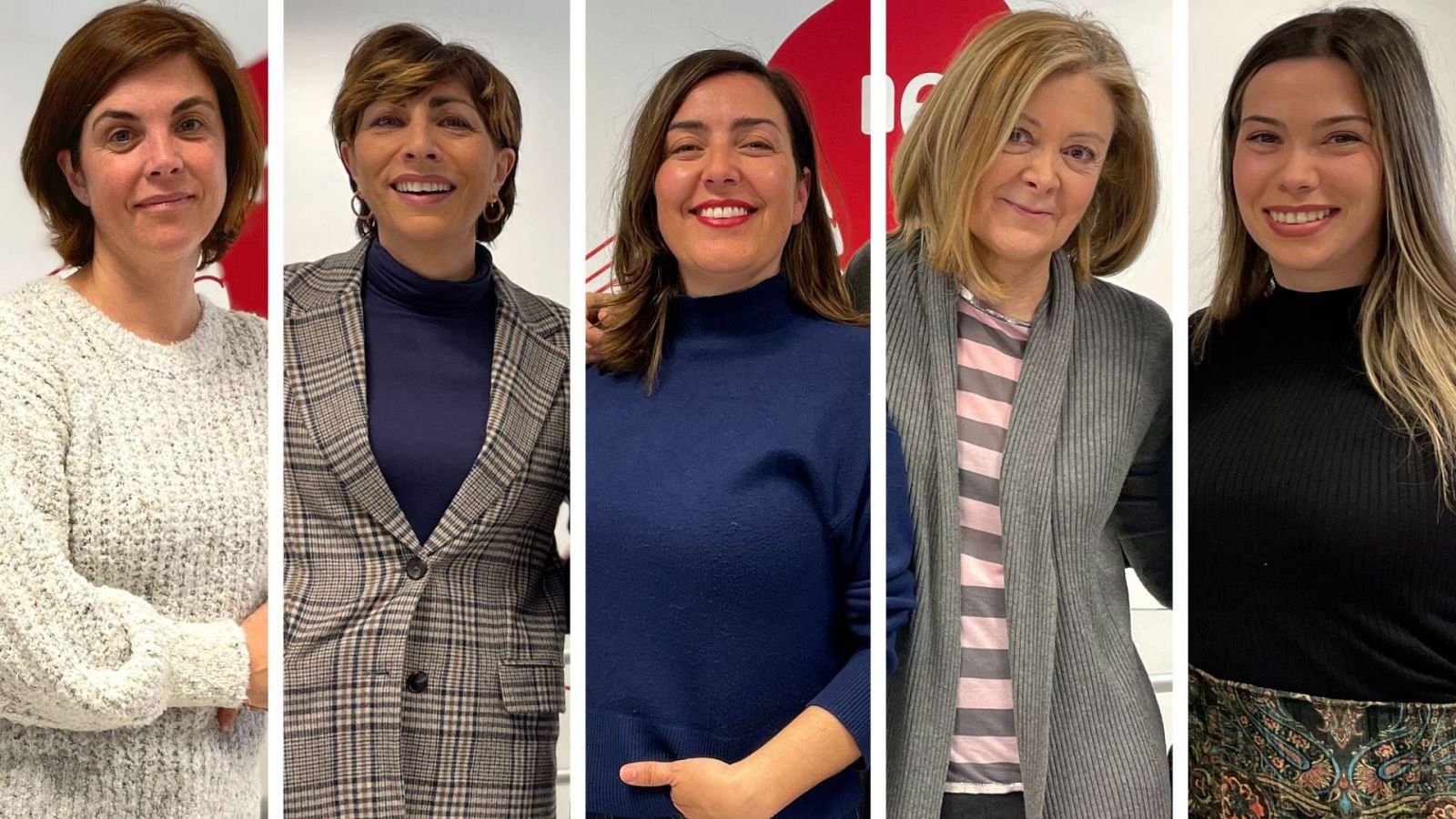 Samanta Villar, Mamen Asencio, Laura Barrachina, Pepa Fernández y Antía André